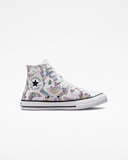 Girls' Converse Chuck Taylor All Star Butterfly Shine High Top Shoes White / Pink / Purple / Blue | AU 3945CA